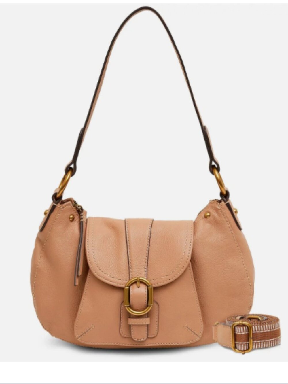 American Leather Co. Redwood Shoulder Crossbody Strap-Nutmeg-NEW-A720924